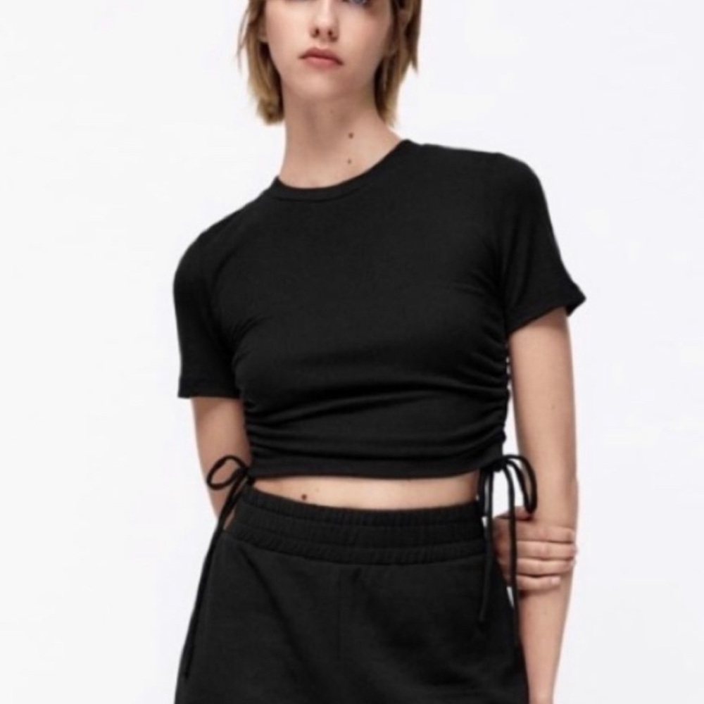 Zara black cinch top
